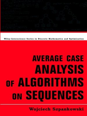 cover image of Average Case Analysis of Algorithms on Sequences